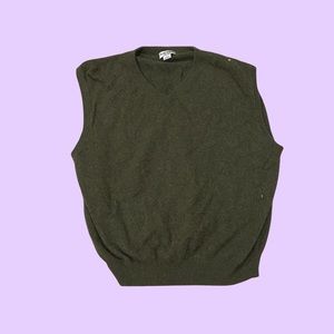 Vintage W.H. Belk Green Knit Cashmere Vest 🔥